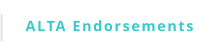 ALTA Endorsements